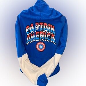 Marvel Captain America Blue & White Hoodie